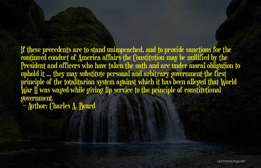 The Oath Quotes By Charles A. Beard