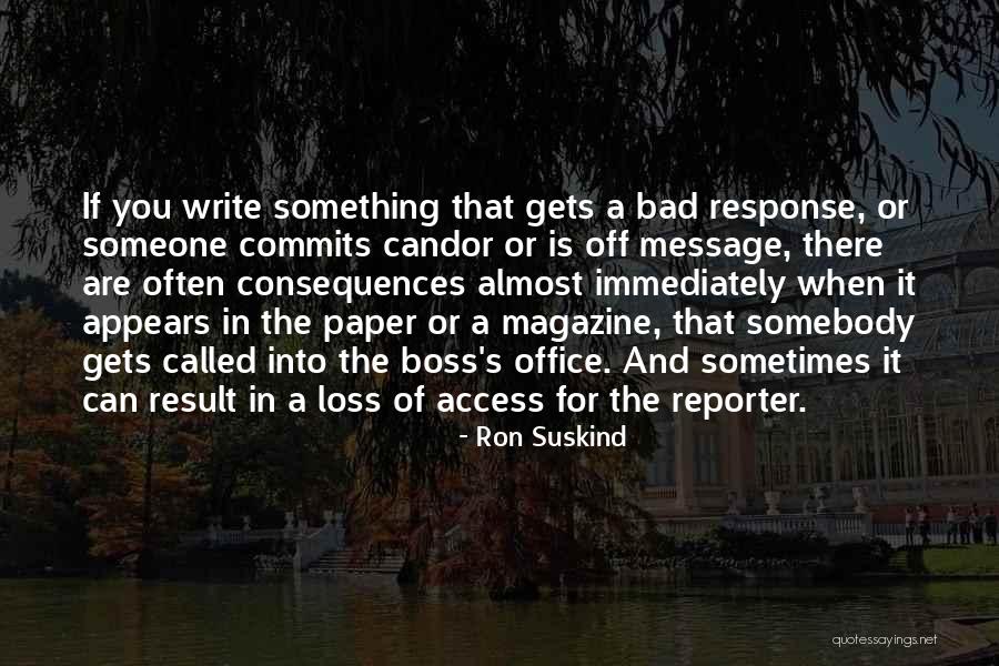 The Office Boss Quotes By Ron Suskind