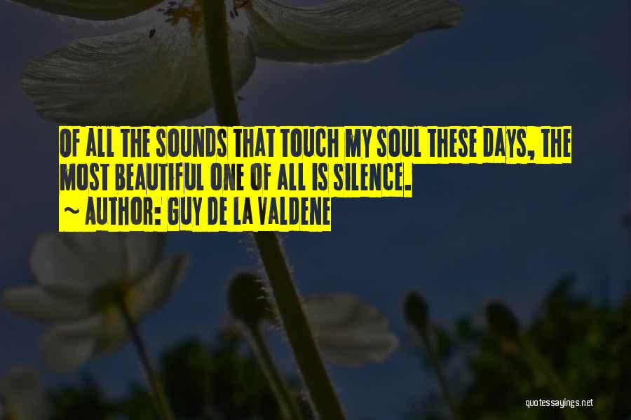The One Guy Quotes By Guy De La Valdene