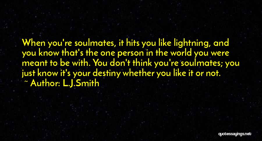 The One You're Meant To Be With Quotes By L.J.Smith