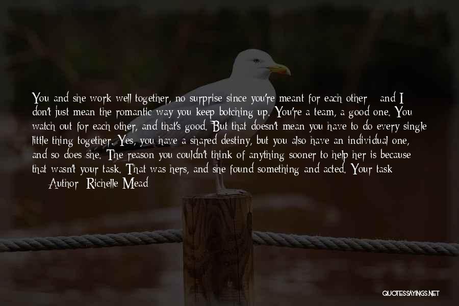 The One You're Meant To Be With Quotes By Richelle Mead