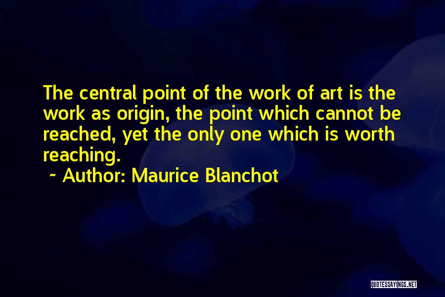 The Origin Of The Work Of Art Quotes By Maurice Blanchot