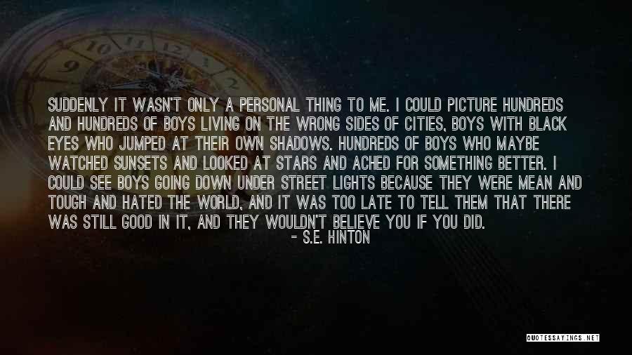 The Outsiders Hinton Quotes By S.E. Hinton The Outsiders Hinton Quotes By S.E. Hinton
