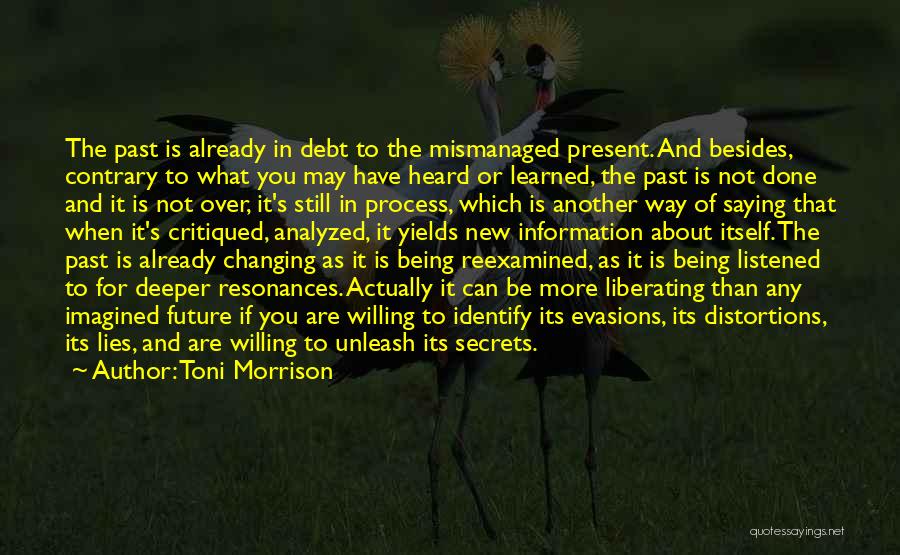 The Past Changing You Quotes By Toni Morrison