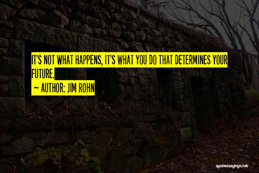 The Past Determines The Future Quotes By Jim Rohn