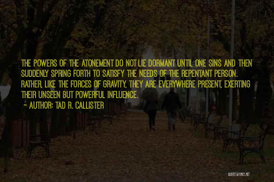 The Past Influence The Present Quotes By Tad R. Callister