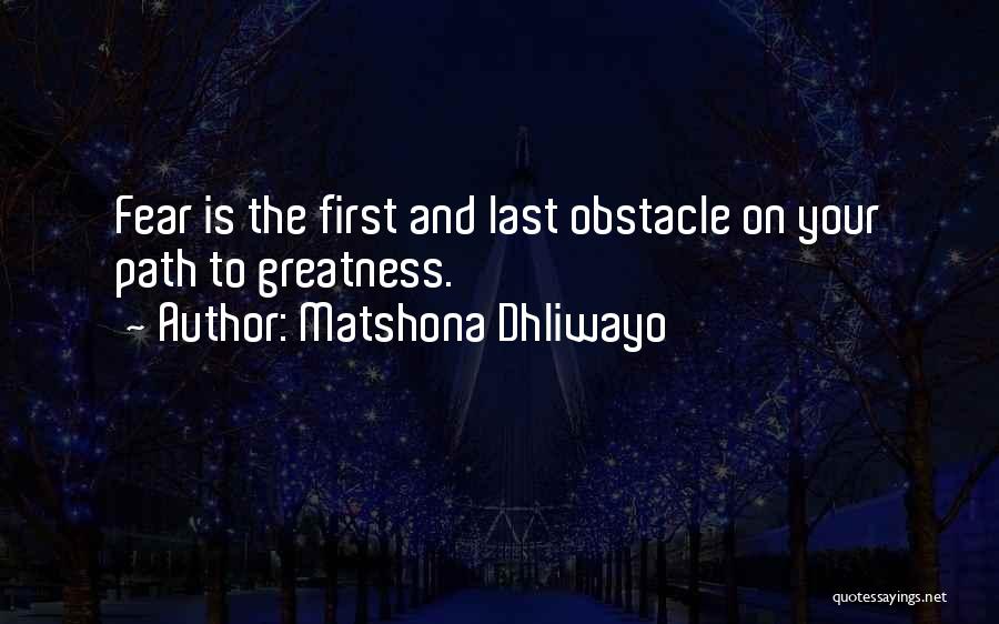 The Path To Greatness Quotes By Matshona Dhliwayo