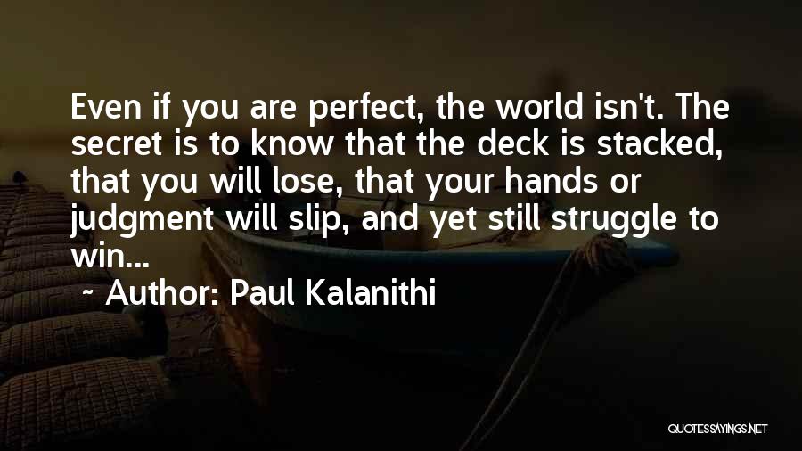 The Perfect World Quotes By Paul Kalanithi
