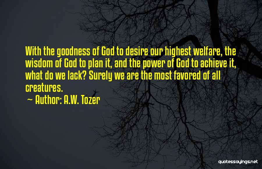 The Plan Quotes By A.W. Tozer