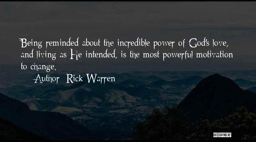 The Power Of God's Love Quotes By Rick Warren