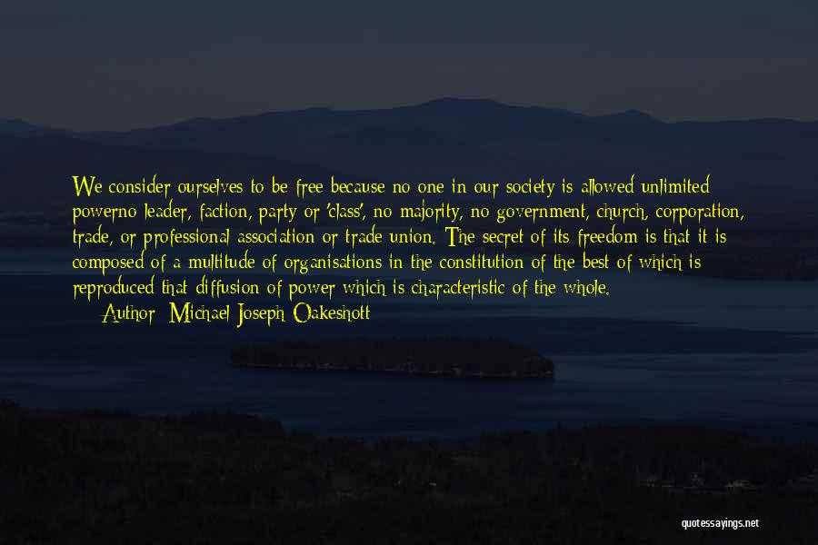 The Power Of One Best Quotes By Michael Joseph Oakeshott