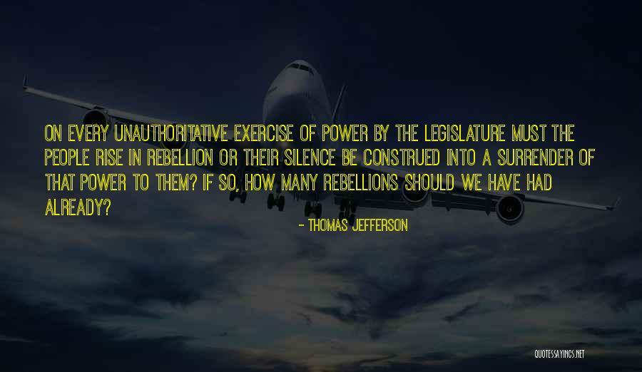 The Power Of Silence Quotes By Thomas Jefferson