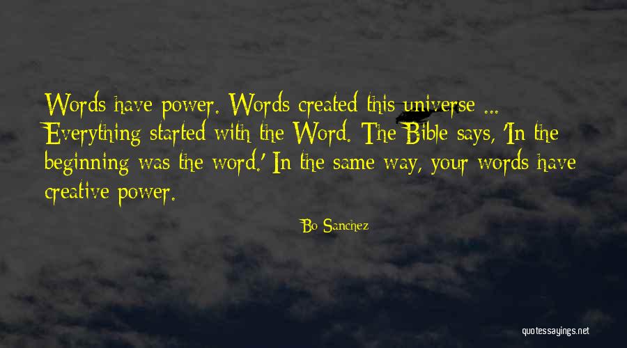 The Power Of Words Bible Quotes By Bo Sanchez