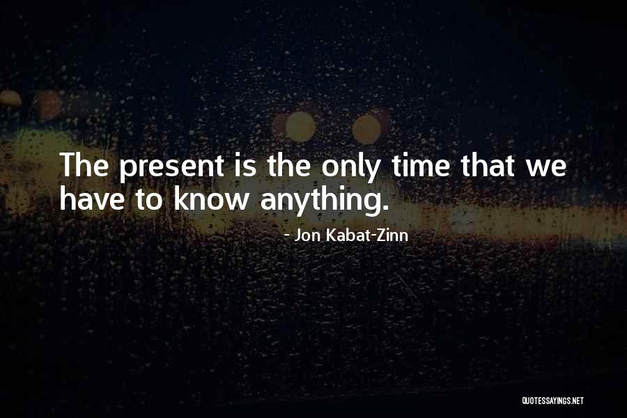 The Present Time Quotes By Jon Kabat-Zinn