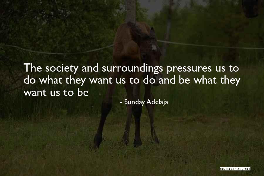 The Pressures Of Society Quotes By Sunday Adelaja