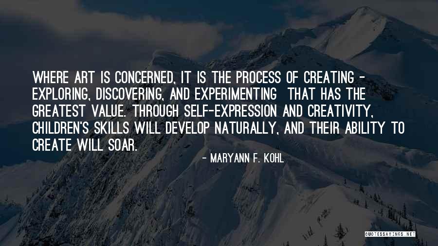 The Process Of Creating Art Quotes By MaryAnn F. Kohl