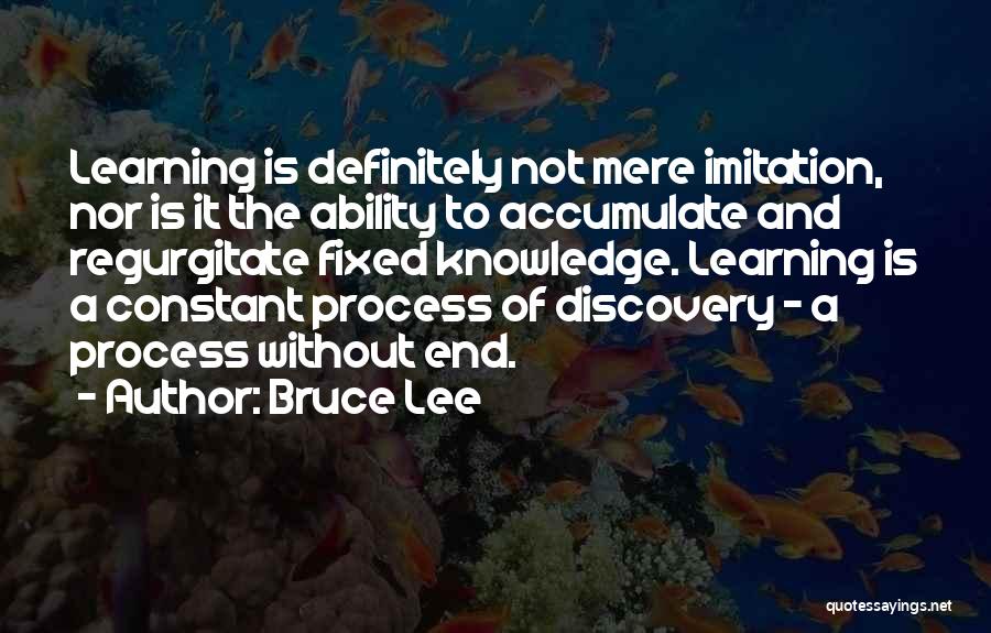 The Process Of Learning Quotes By Bruce Lee