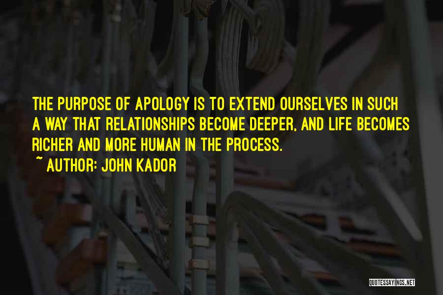 The Purpose Of Human Life Quotes By John Kador