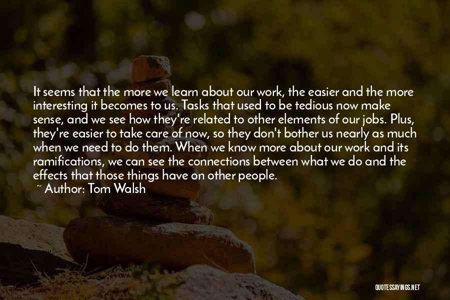 The Purpose Of Learning Quotes By Tom Walsh