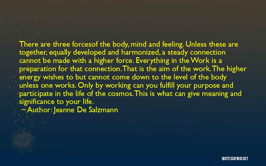 The Purpose Of Life Quotes By Jeanne De Salzmann