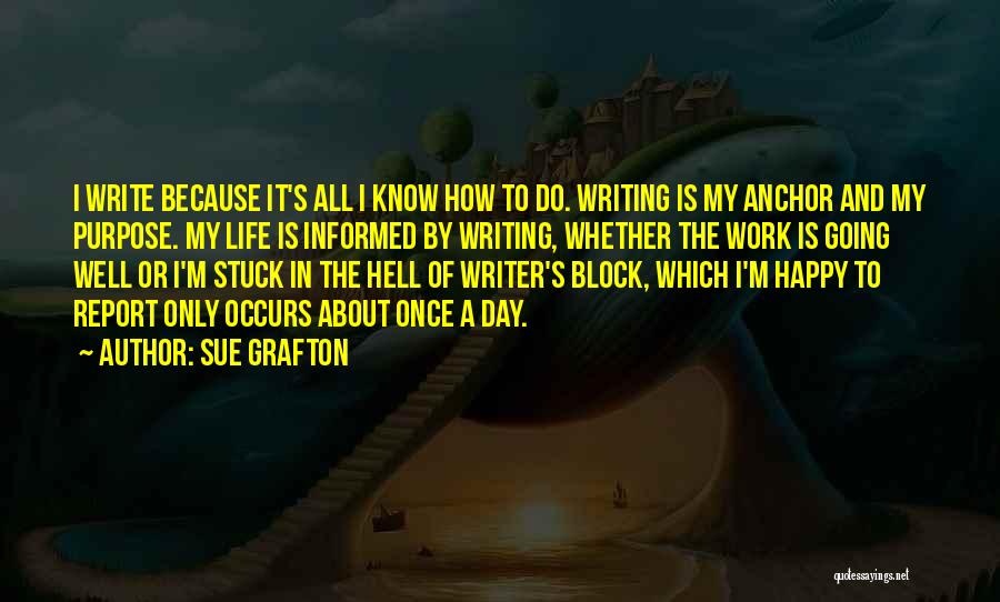 The Purpose Of Writing Quotes By Sue Grafton