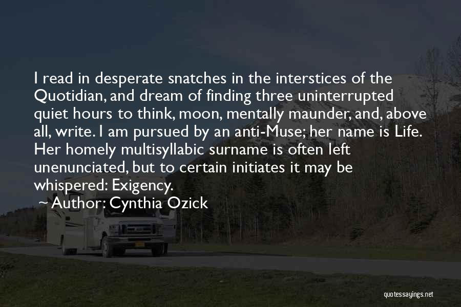 The Quotidian Quotes By Cynthia Ozick