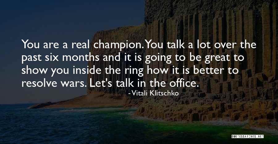 The Real Talk Show Quotes By Vitali Klitschko