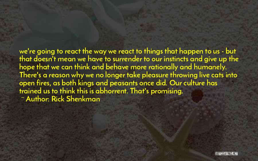 The Reason Things Happen Quotes By Rick Shenkman