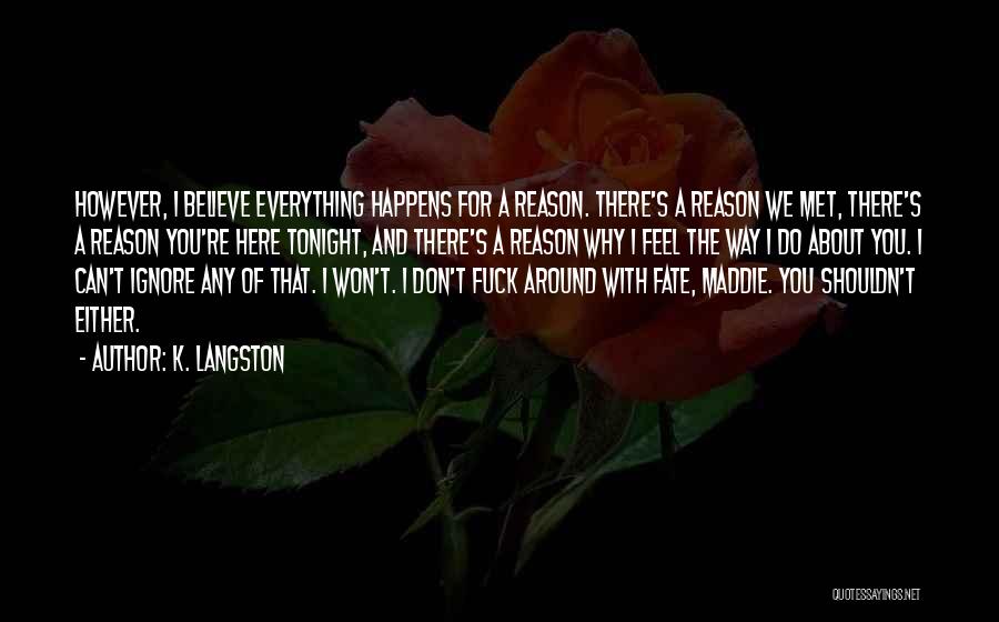 The Reason We Met Quotes By K. Langston