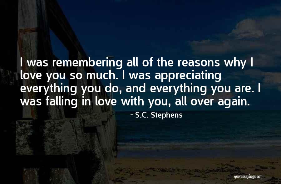The Reasons I Love You Quotes By S.C. Stephens The Reasons I Love You Quotes By S.C. Stephens
