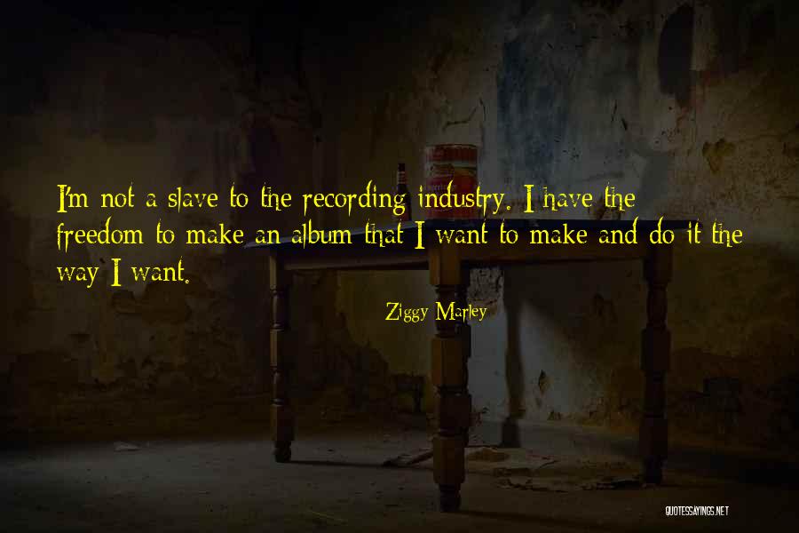 The Recording Industry Quotes By Ziggy Marley