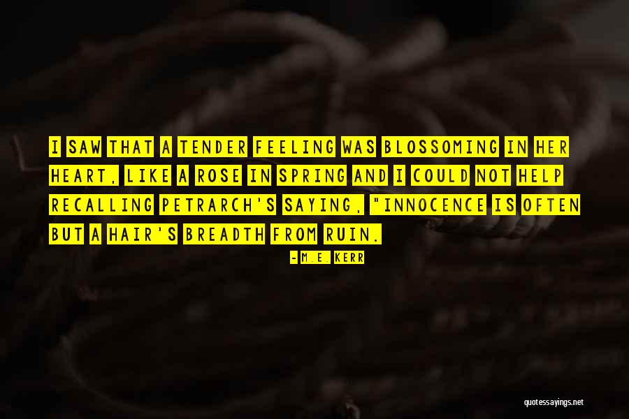 The Refuge Austin Quotes By M.E. Kerr The Refuge Austin Quotes By M.E. Kerr