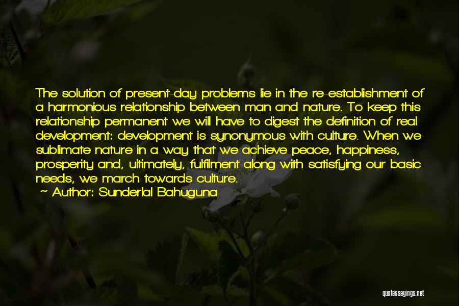 The Relationship Between Man And Nature Quotes By Sunderlal Bahuguna