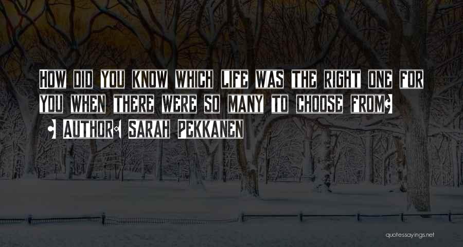 The Right One For You Quotes By Sarah Pekkanen