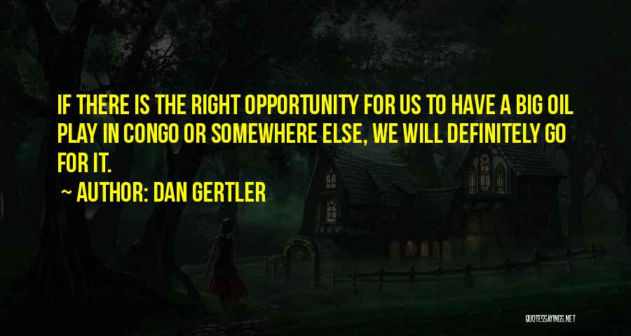 The Right Opportunity Quotes By Dan Gertler