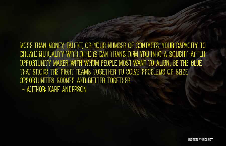 The Right Opportunity Quotes By Kare Anderson