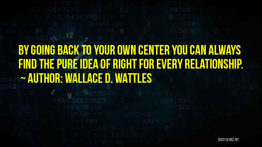 The Right Relationship Quotes By Wallace D. Wattles