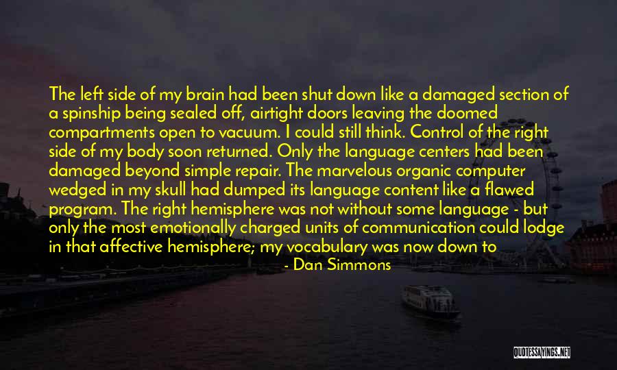 The Right Side Of The Brain Quotes By Dan Simmons The Right Side Of The Brain Quotes By Dan Simmons