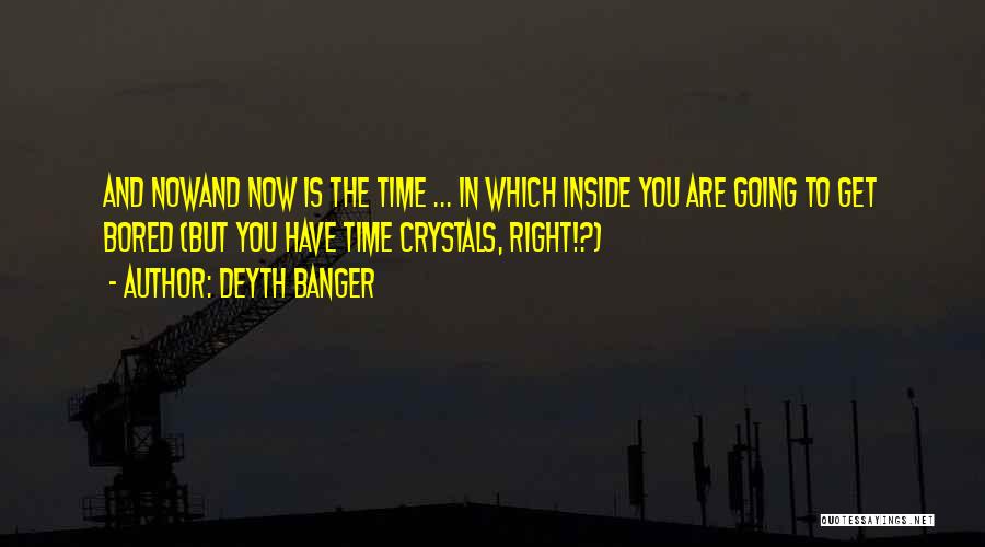 The Right Time Is Now Quotes By Deyth Banger