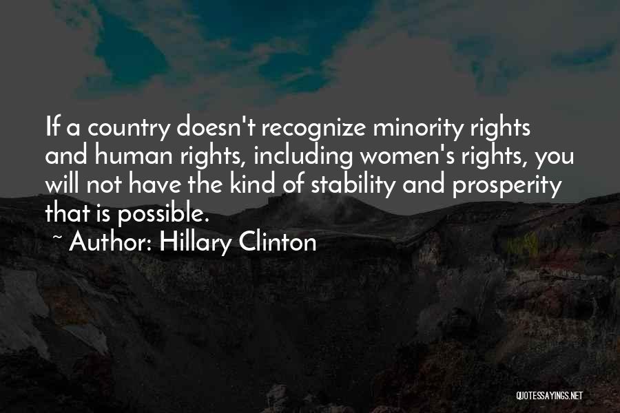 The Rights Of The Minority Quotes By Hillary Clinton