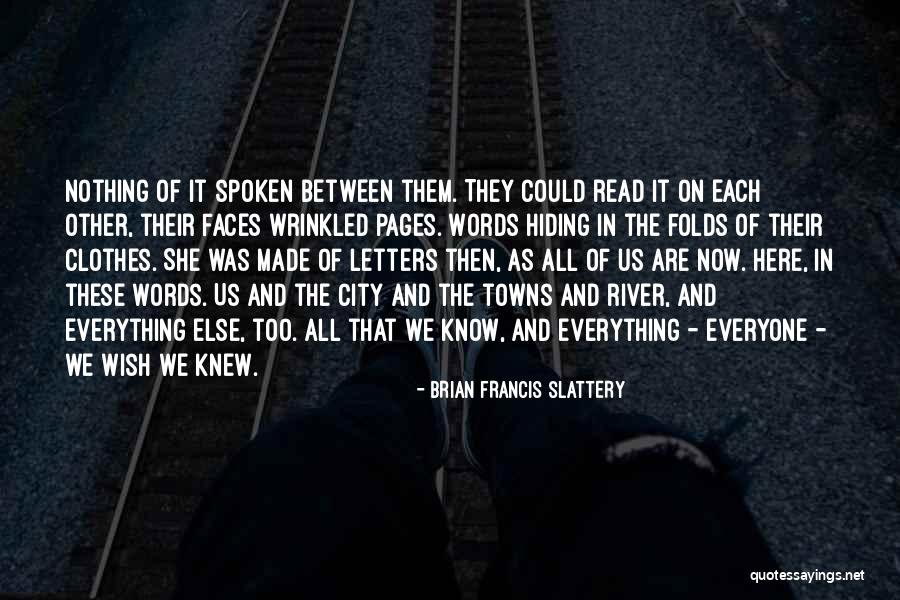 The River Between Us Quotes By Brian Francis Slattery