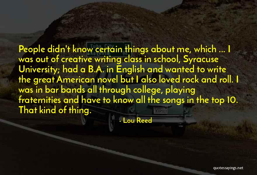 The Rock Top Quotes By Lou Reed The Rock Top Quotes By Lou Reed