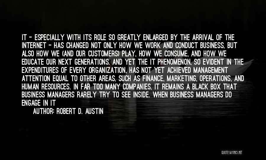The Role Of A Manager Quotes By Robert D. Austin