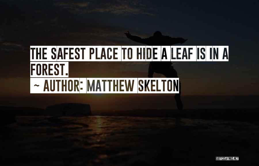 The Safest Place Quotes By Matthew Skelton