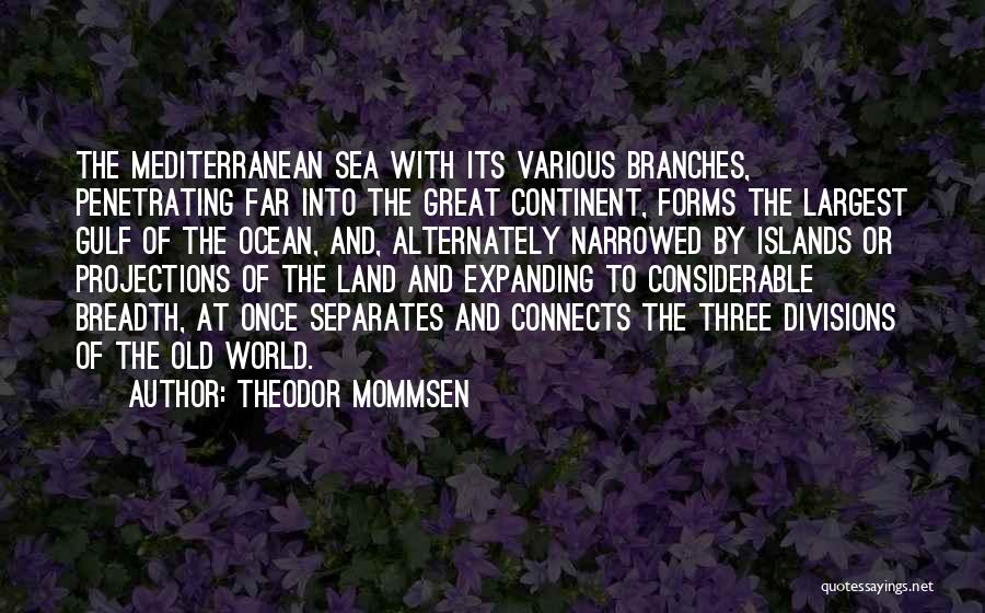 The Sea Or Ocean Quotes By Theodor Mommsen