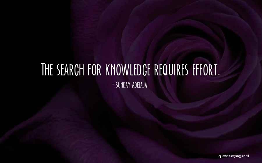 The Search For Knowledge Quotes By Sunday Adelaja