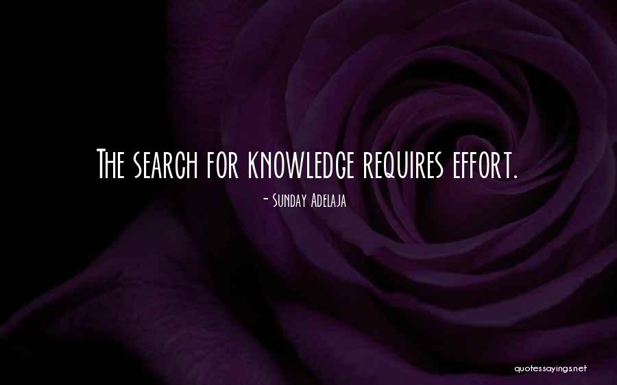 The Search For Knowledge Quotes By Sunday Adelaja