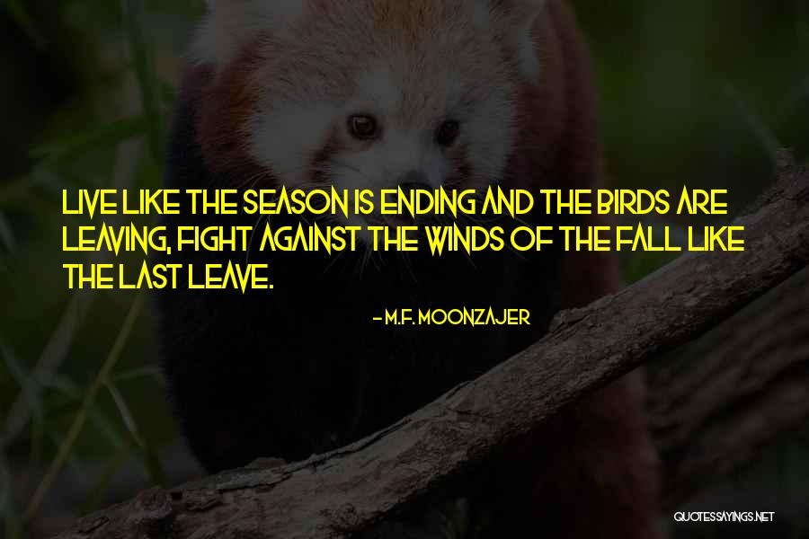 The Season Fall Quotes By M.F. Moonzajer The Season Fall Quotes By M.F. Moonzajer