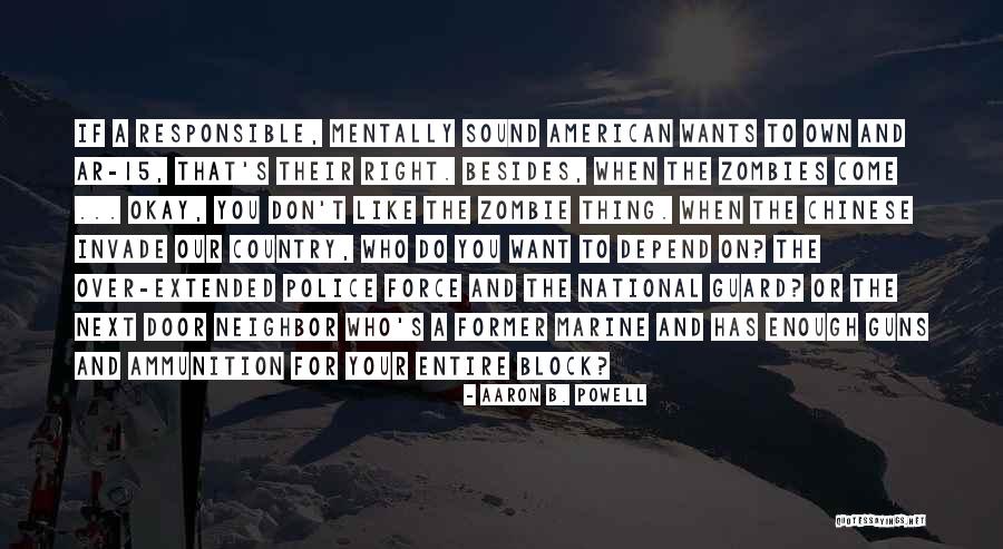 The Second Amendment Quotes By Aaron B. Powell