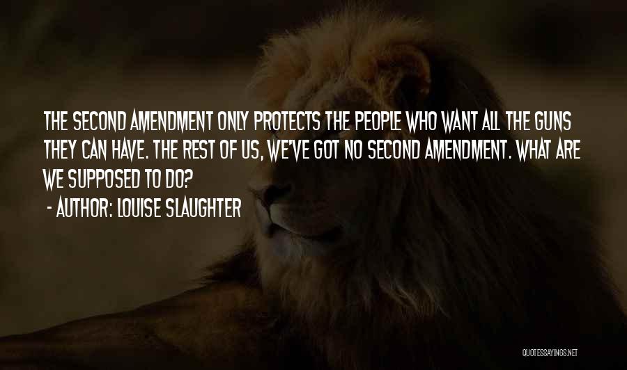 The Second Amendment Quotes By Louise Slaughter